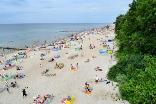 rewal beach poland sea