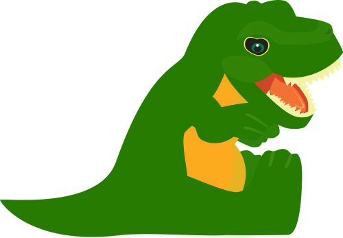 Baixe Green T-Rex Dinossauro em Postura de Ataque PNG - Creative