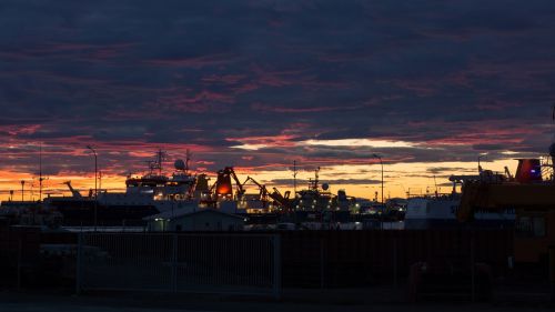 reykjavik sunset evening