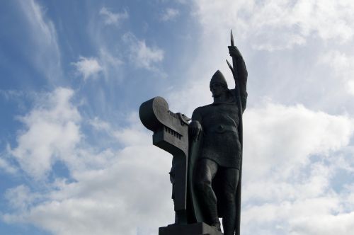 reykjavík statue blue sky