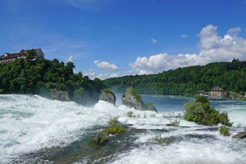 rhine falls high water schaffhausen