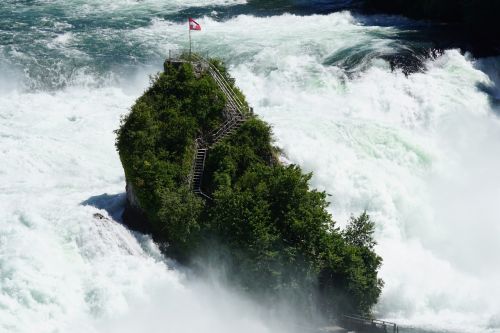 rhine falls high water schaffhausen