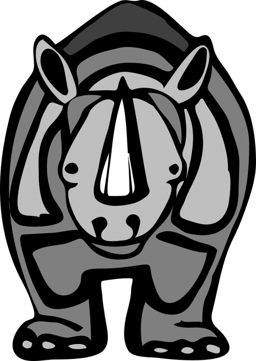 rhinoceros gray horn