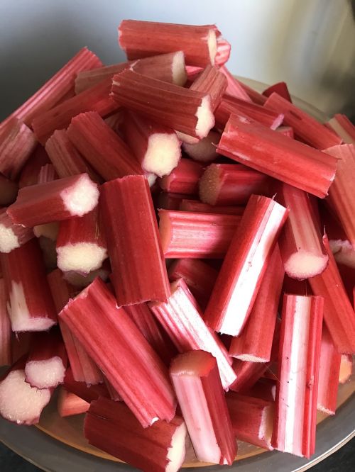 rhubarb jam cooking