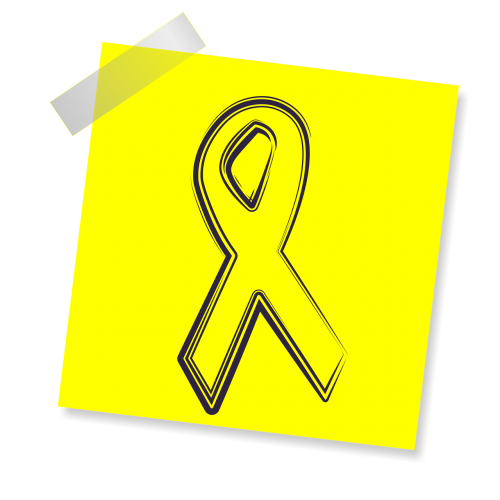 ribbon icon yellow sticker