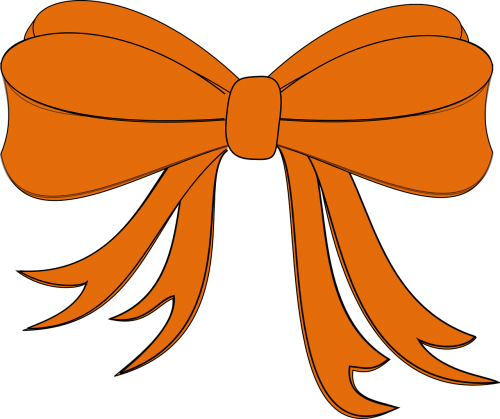 ribbon orange bow
