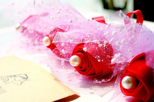 ribbon flower ribbon rose gift flowers