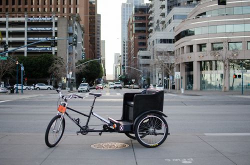rickshaw transport bicycle