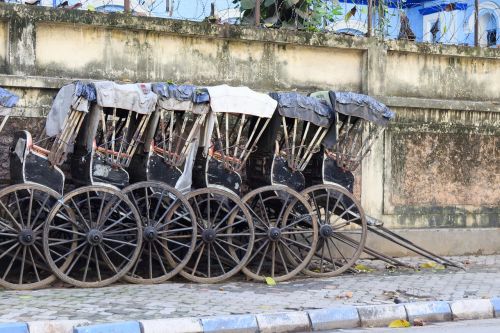 rickshaw rickshaw stand transportation