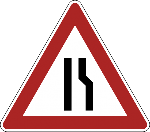 constricted road right