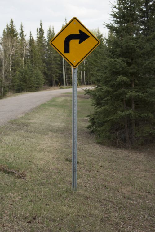 Right Turn Road Sign