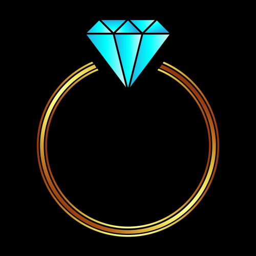 ring diamond black