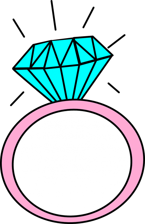 ring cartoon diamond