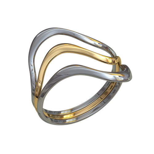 ring  white yellow gold  ornament