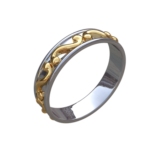 ring  pattern gold  ornament