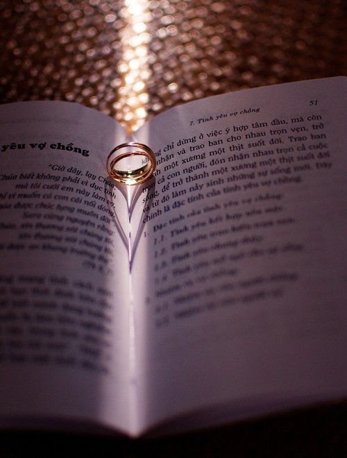 ring love  book  light