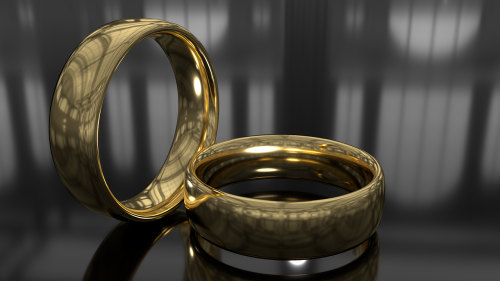 rings gold shine