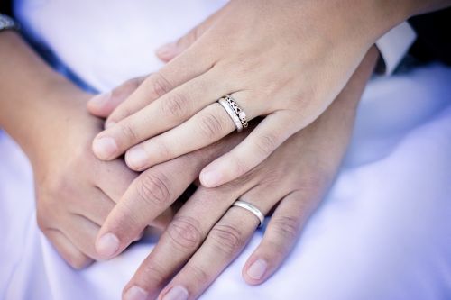 rings hands wedding