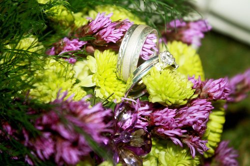 rings  flowers  couples