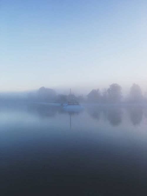 river boat fog