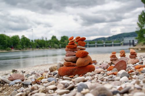 river stones water