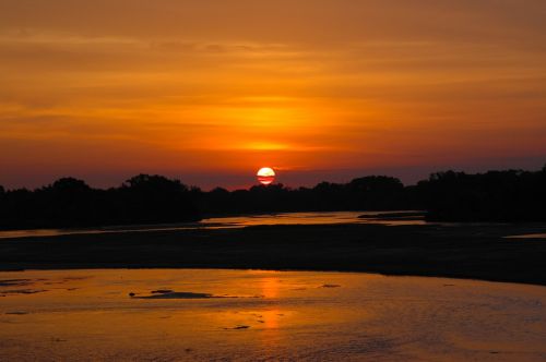 river sunrise nature