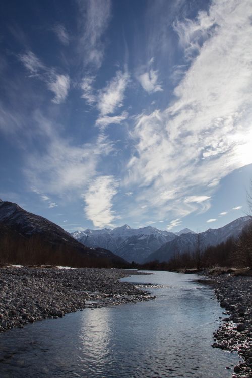 river sky clouds