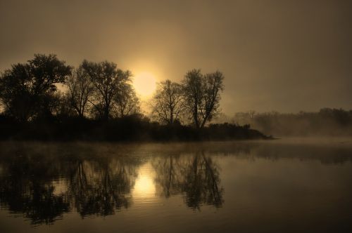 river fog nature