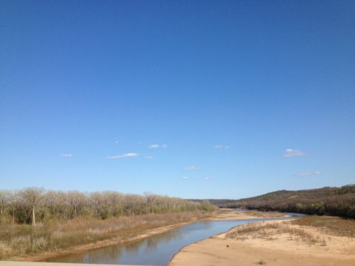 river oklahoma blue sky