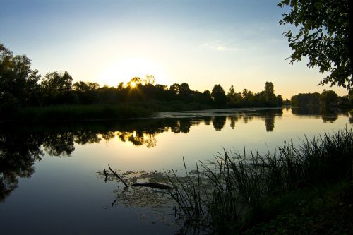 river evening twilight
