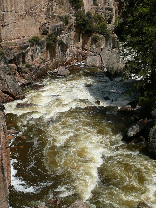 river rushing water nature