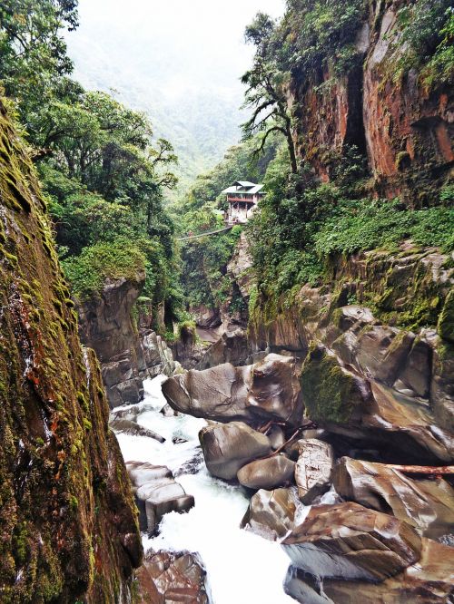 river waterfalls ecuador