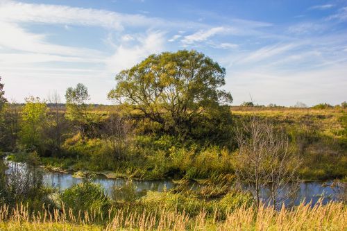 river nature landscape