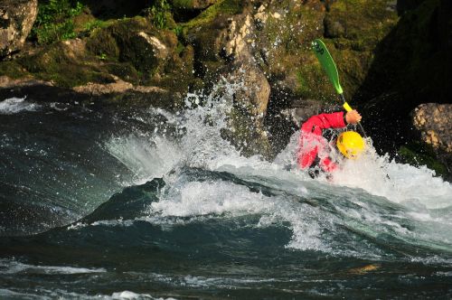 river kayak wave