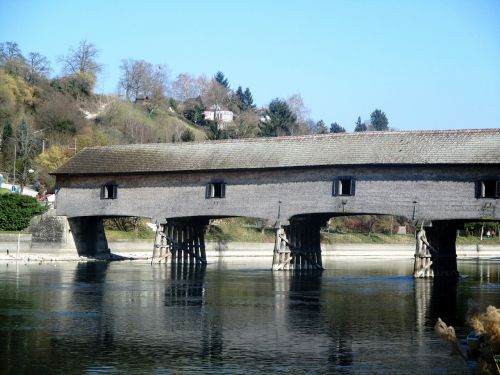 river bridge wooden bridge