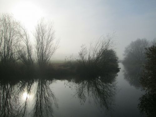 river mist autumn