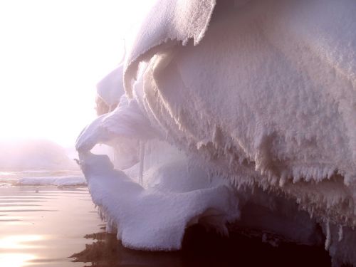 river beach winter