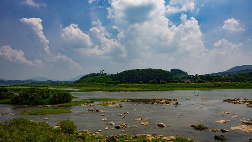 river  sky  cloud