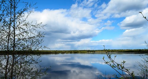 river  sky  nature