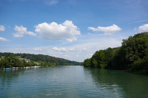 river  clouds  landscape