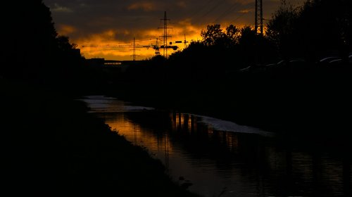 river  sunset  twilight