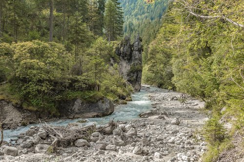 river  mountains  landscape