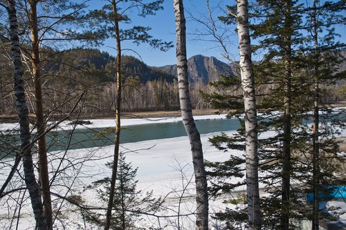 river  mountains  landscape