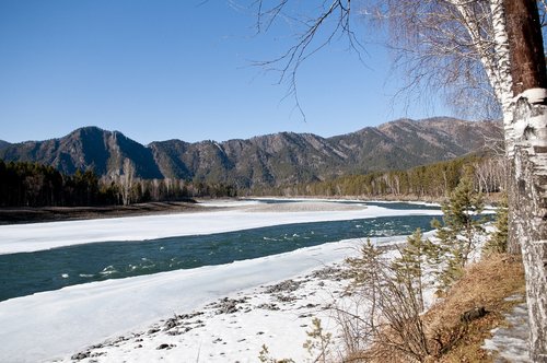 river  mountains  landscape