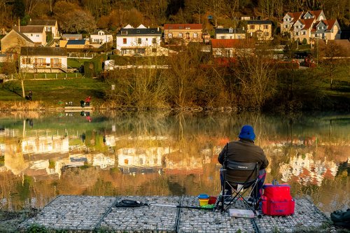 river  fisherman  nature