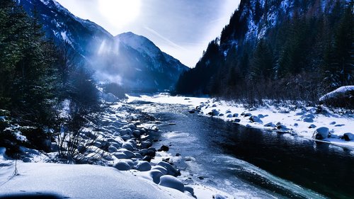 river  winter  ice