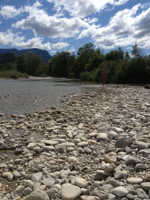 river stones water