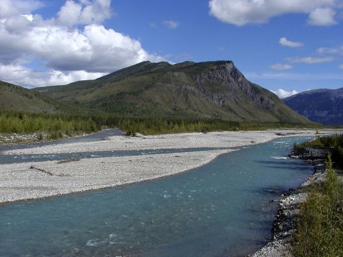 river mountains landscape