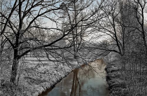 river winter frost