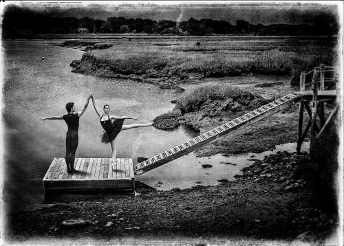 river bank pier dancers